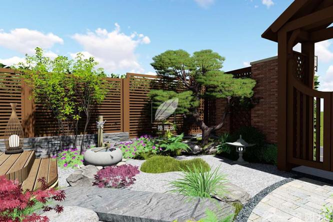 别墅花园设计水景充分利于现场园林绿化特色
